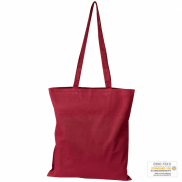 Torba bawełniana, długie uchwyty - bordowy