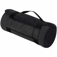 Koc polarowy z paskiem - czarny