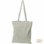 Torba bawełniana, długie uchwyty - szary