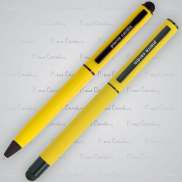 Zestaw piśmienniczy touch pen, soft touch CELEBRATION Pierre Cardin - żółty