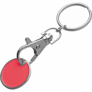 Brelok z żetonem - czerwony