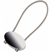 Brelok metalowy - szary