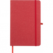 Notes A5 z papieru z recyklingu - czerwony