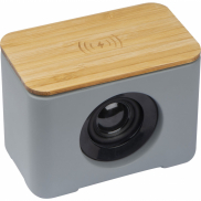 Głośnik Bluetooth z ładowarką indukcyjną - szary