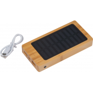 Power bank 8000 mAh solarny - beżowy