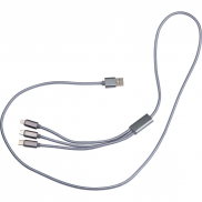 Długi kabel 3 w 1 - szary