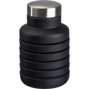Składana butelka silikonowa - czarny