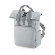 Mini Plecak Z Recyklingu Roll-Top Laptop - light grey