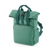 Mini Plecak Z Recyklingu Roll-Top Laptop - sage green