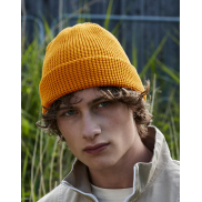 Czapka z bawełny organicznej Waffle - black