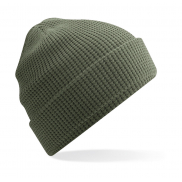 Czapka z bawełny organicznej Waffle - olive green