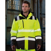 Kurtka wodoodporna do nadruku - fluorescent orange/black