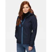 Damski Softshell Z Kapturem 3 Warstwowy Venturer - black