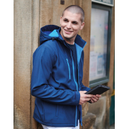 Kurtka Softshell z kapturem 3 warstwowa Venturer - black