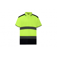 Polo Fluo dwukolorowa - fluo yellow/navy