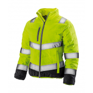 Damska ochronna kurtka Soft Padded - fluo yellow/grey