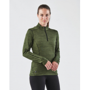 Damska bluza termoaktywna z krótkim zamkiem - dolphin