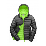Damska kurtka z kapturem Snow Bird - black/lime