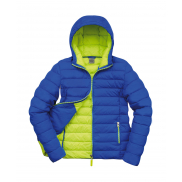 Damska kurtka z kapturem Snow Bird - ocean blue/lime punch