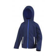 Dziecięcy softshell z kapturem TX Performance - navy/royal