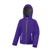 Dziecięcy softshell z kapturem TX Performance - purple/grey