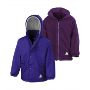 Dziecięca kurtka dwustronna - purple/purple