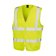 Kamizelka odblaskowa na zamek - fluorescent yellow