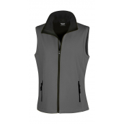 Damski bezrękawnik Softshell Printable - charcoal/black