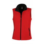 Damski bezrękawnik Softshell Printable - red/black