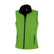 Damski bezrękawnik Softshell Printable - vivid green/black