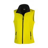 Damski bezrękawnik Softshell Printable - yellow/black
