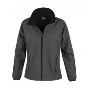 Damski Softshell Printable - charcoal/black
