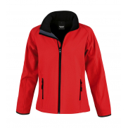 Damski Softshell Printable - red/black