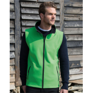 Bezrękawnik Softshell Printable - white/black