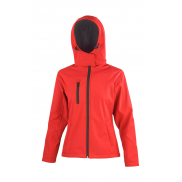 Damski softshell z kapturem TX Performance - red/black