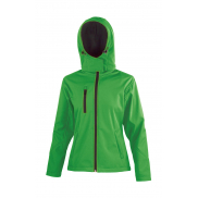 Damski softshell z kapturem TX Performance - vivid green/black