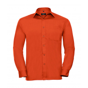 Koszula Popelinowa z długimi rękawami - orange