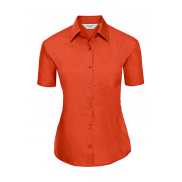 Bluzka z krótkimi rękawami i kieszonką - orange