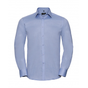 Koszula 'w jodełkę' z długim rękawem - light blue