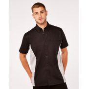 Koszula SSL Sportsman Classic Fit - black/lime/white