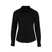Bluzka Popelinowa Tailored Fit - black
