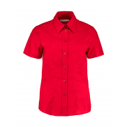 Damska koszula Oxford SSL Tailored Fit Workwear - red