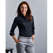 Bluzka z kieszonką z długimi rękawami - white