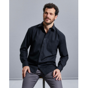 Koszula popelinowa z długimi rękawami - white