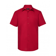 Koszula popelinowa z krótkimi rękawami - classic red