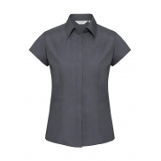 Bluzka popelinowa z krótkimi rękawami - convoy grey