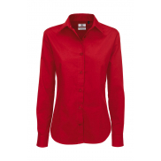 Bluzka Twill z długimi rękawami Sharp LSL/women - deep red