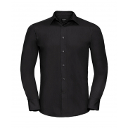 Koszula popelinowa z długimi rękawami - black