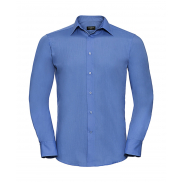 Koszula popelinowa z długimi rękawami - corporate blue