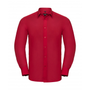 Koszula popelinowa z długimi rękawami - classic red